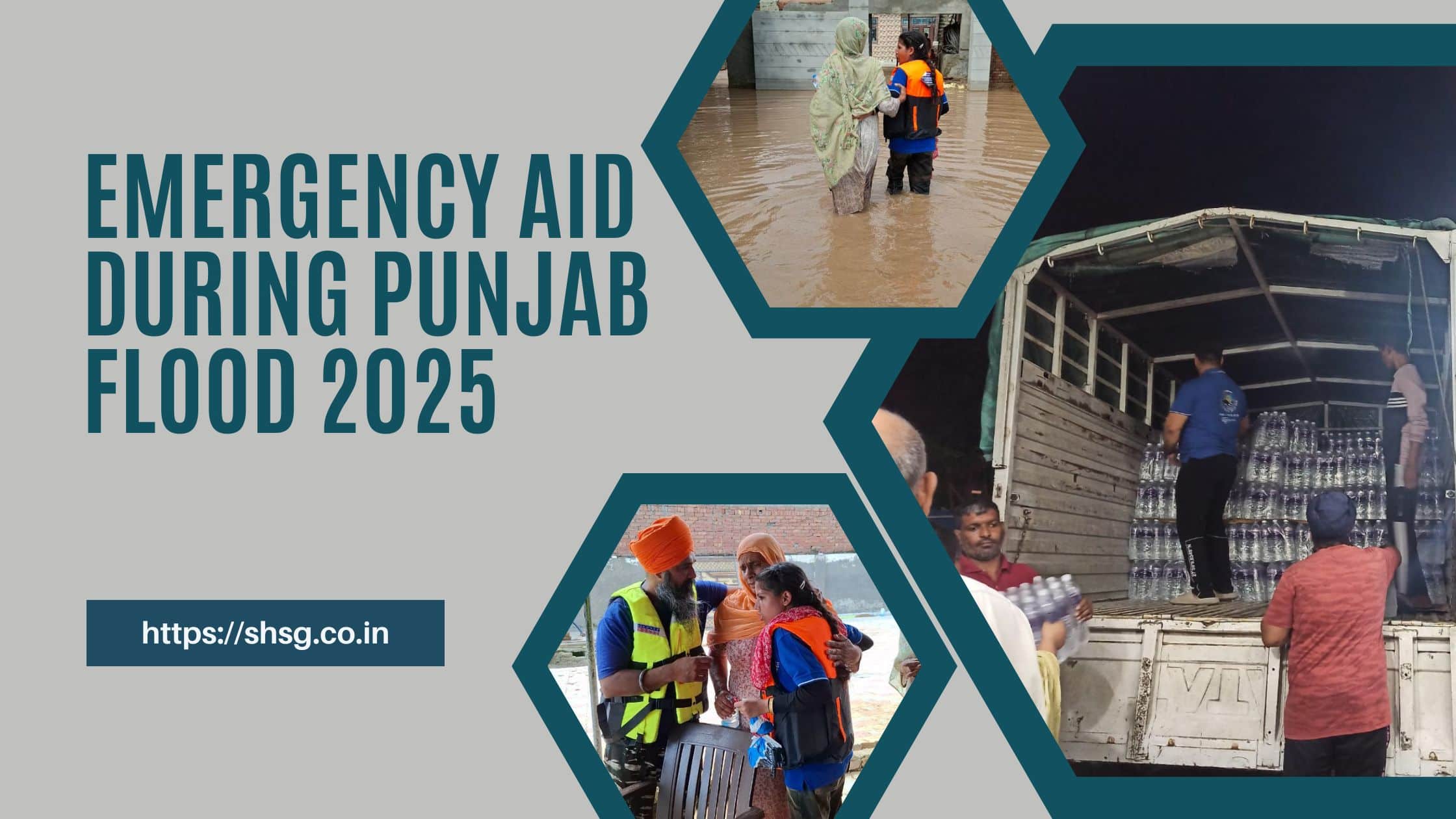 Volunteers providing emergency aid During Punjab Flood 2025